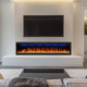 Ghiffa 188 elektrische inbouwhaard – luxe designhaard met realistisch LED-vlambeeld voor cinewalls