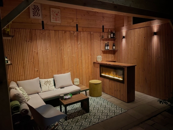 Baveno 110 elektrische inbouwhaard – moderne sfeerhaard met realistisch LED-vlambeeld en luxe afwerking