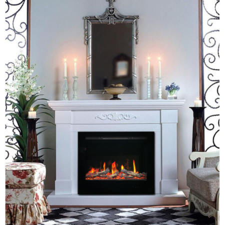 Ascona 100 elektrische inbouwhaard – stijlvolle fronthaard voor schouwen en moderne interieurs