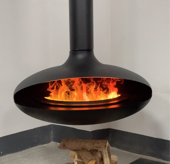 Bellano elektrische hanghaard – moderne waterdamp-haard met realistisch vlambeeld en strakke afwerking