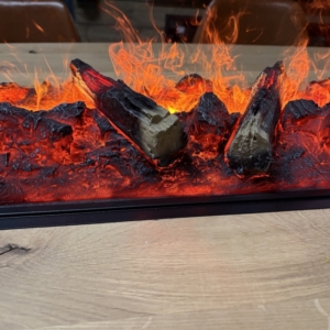 Detail, vaste houtset voor Bellagio waterdamp-haard – realistische houtdecoratie voor elektrische 3D sfeerhaard