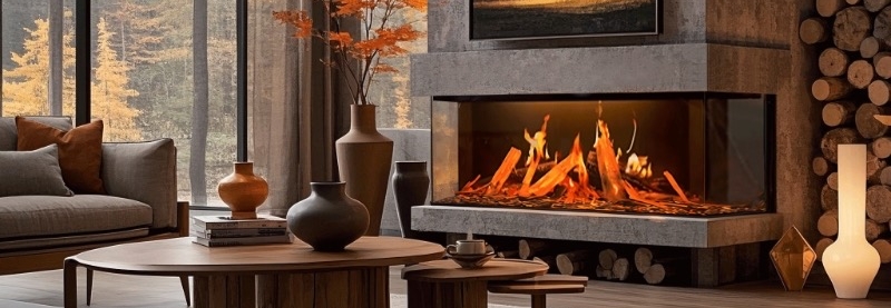 Verbania 94 elektrische 3-zijdige panoramahaard met holografisch vlambeeld – luxe design sfeerhaard van Comfortable at Home