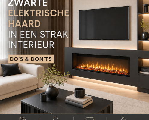 Comfortable at Home, zwarte haard in strak interieur