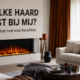 Keuzehulp voor het kiezen van een elektrische haard in een sfeervolle woonkamer