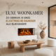 Luxe woonkamer met elektrische haard als stijlvolle blikvanger